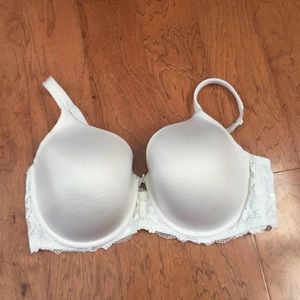 Talbots Nude/White Full Coverage T-Shirt Lacey Bra Size 40DDD